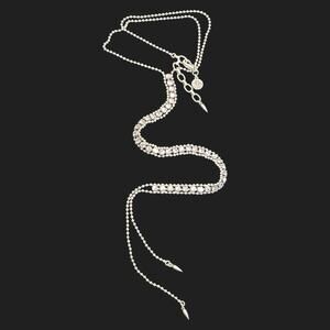 Rare‎ Loren Hope Crystal Rhinestone Y-drop Necklace 18-20" + 15" Drop